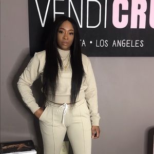 2 piece Zip Leg Pants Suit